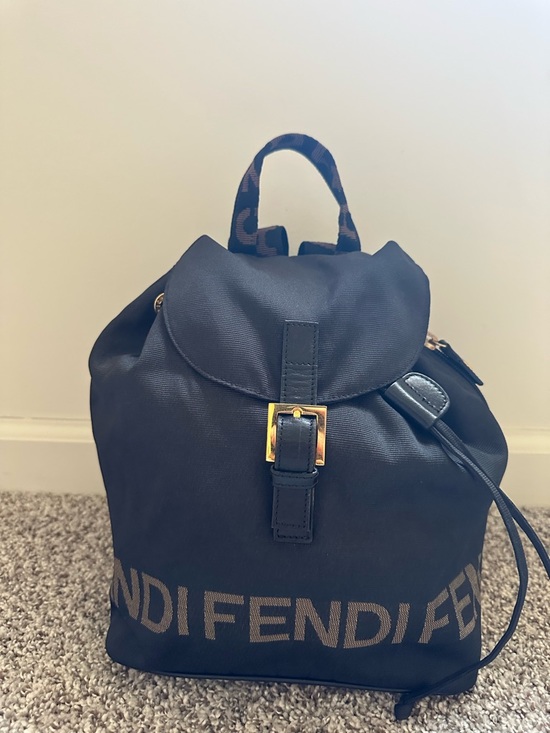 Fendi Handbags - Fendi Vintage Nylon Drawstring Backpack; GUC